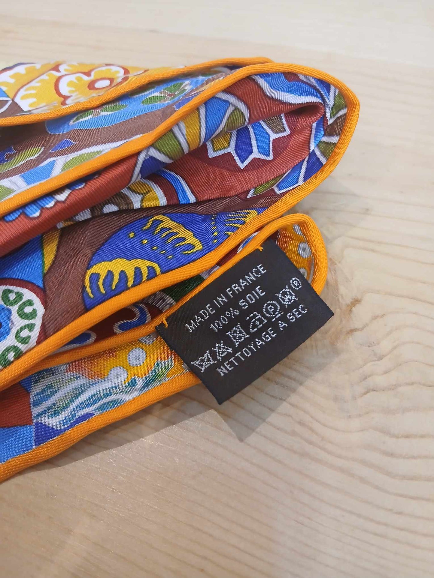 Hermes L'art Du Sarasa Orange Scarf 90 cm