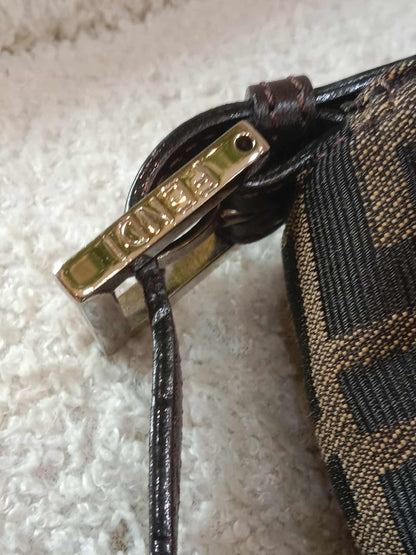 Fendi Zucca Baguette Brown Bag