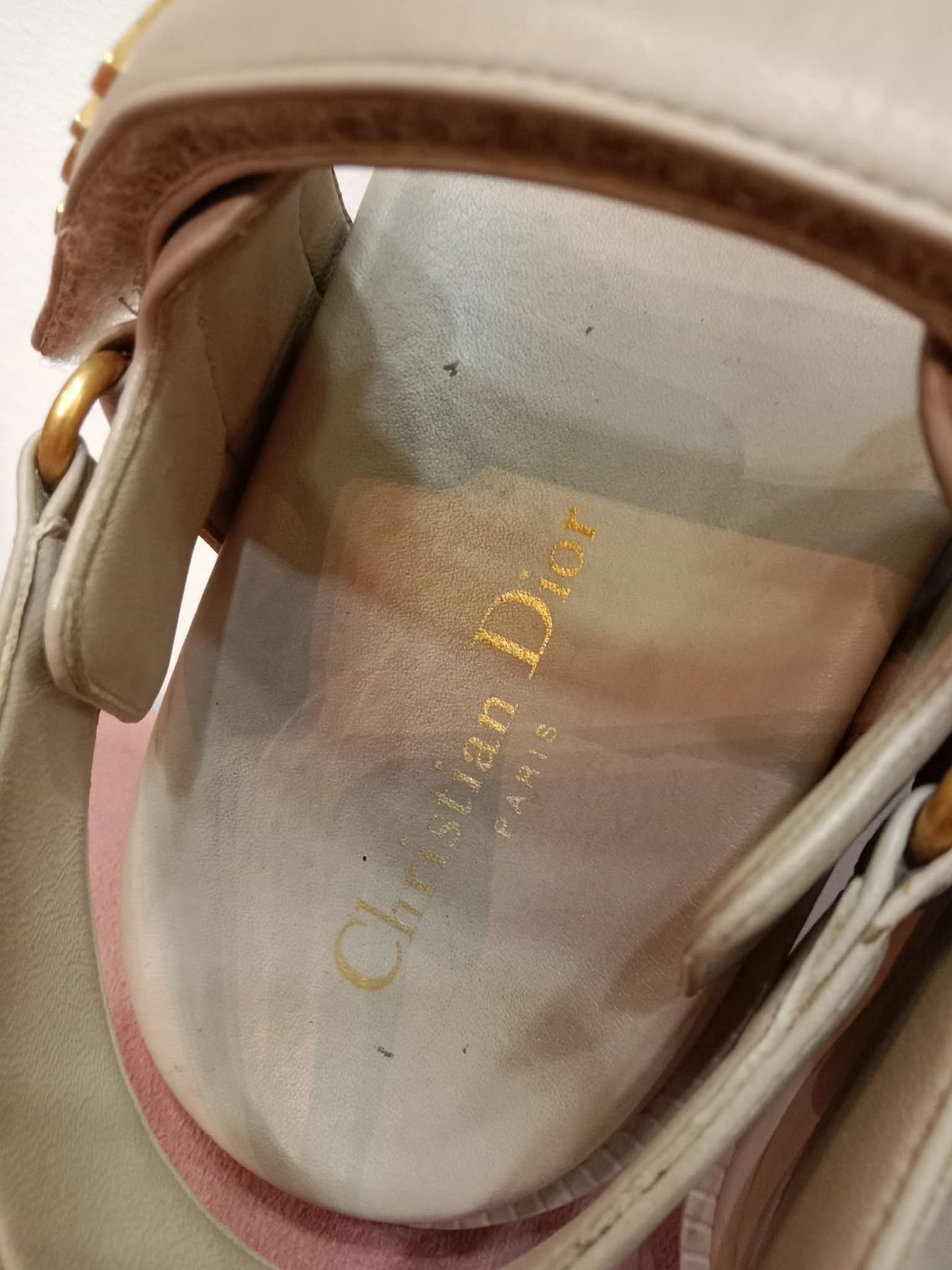 Christian Dior Dioract Sandals Beige Size 37