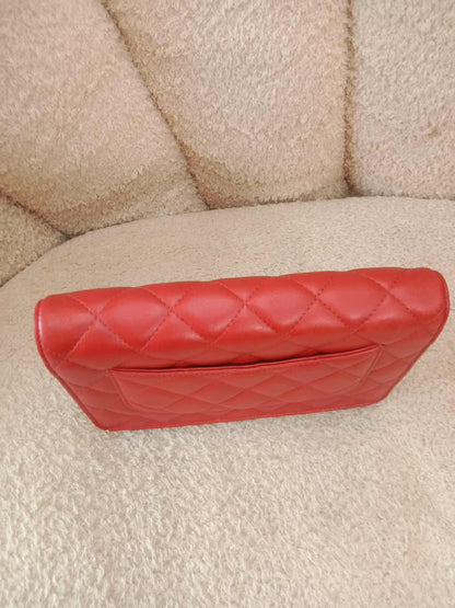 Chanel Wallet on Chain Lambskin Red Series 13