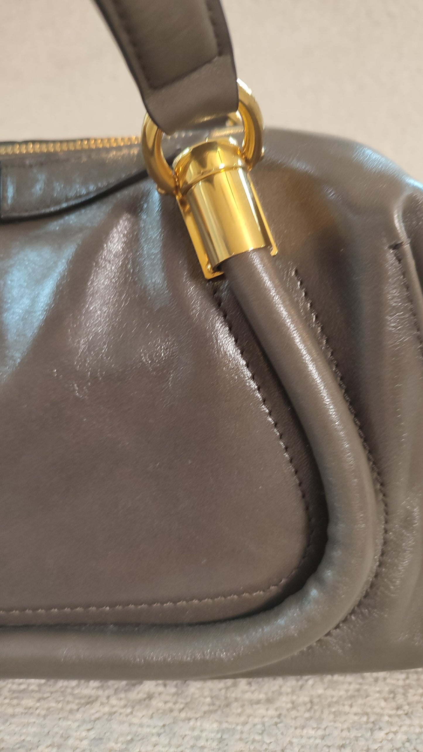 Chloe Small Double Carry Flannel Gray Bag