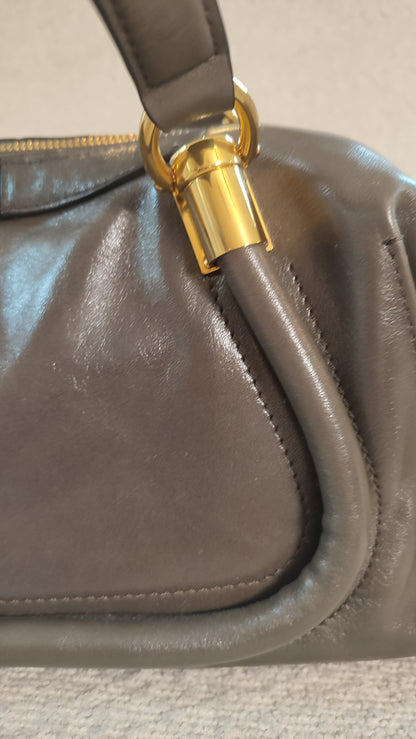 Chloe Small Double Carry Flannel Gray Bag