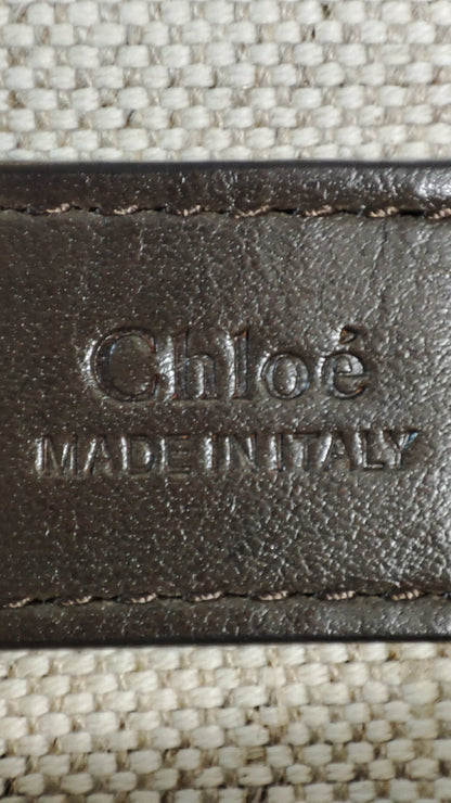 Chloe Small Double Carry Flannel Gray Bag