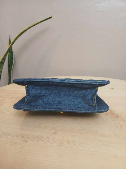 Chanel Denim Mini Flap Bag Microchipped