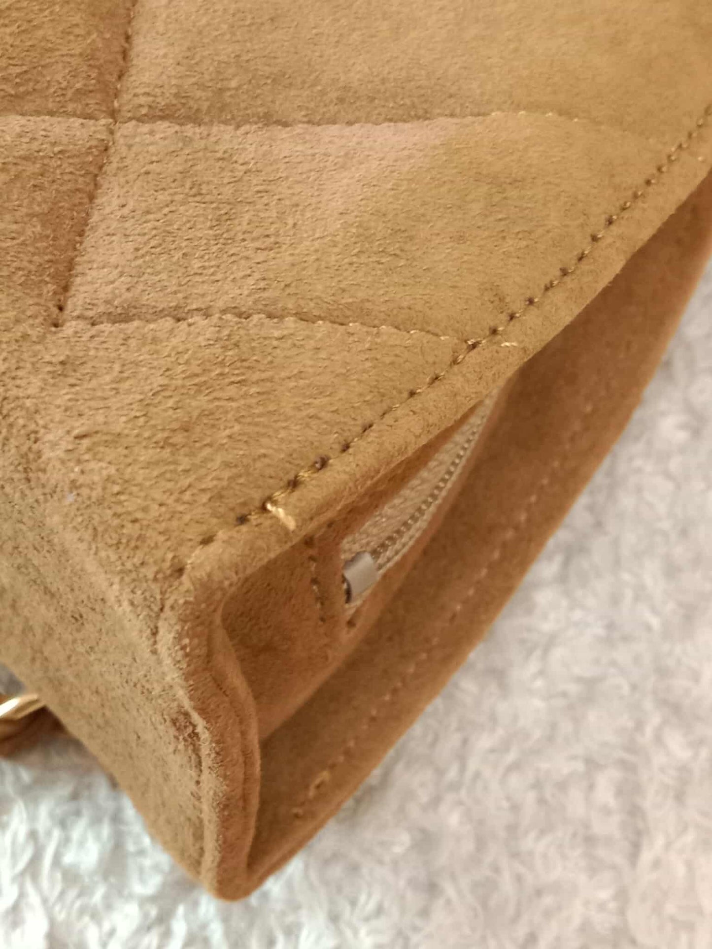 Chanel Vintage Suede Moon Bag Series 1