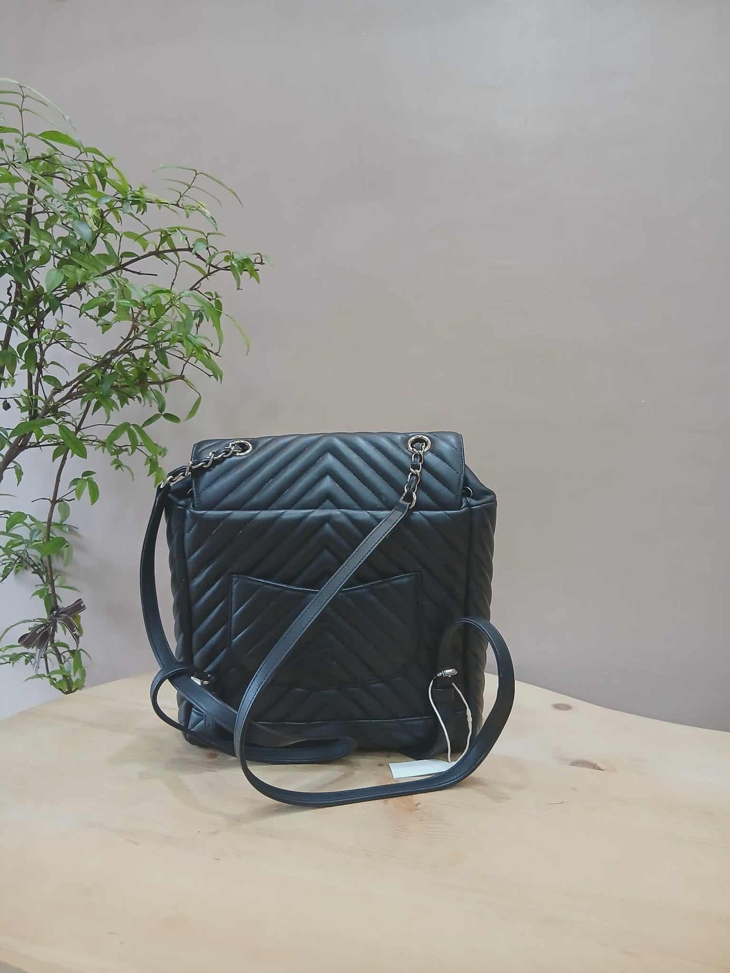 Chane Urban Spirit Backpack Chevron Lambskin Black Series 22