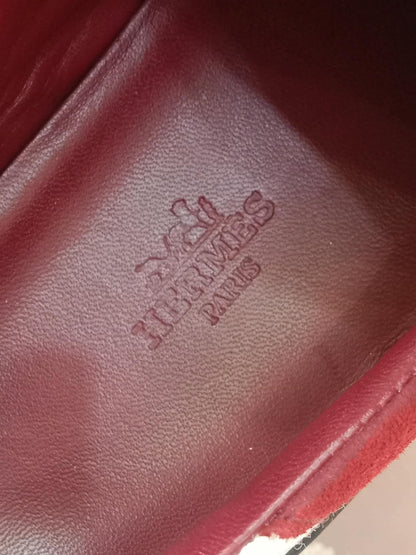 Hermes Miles Sneakers Bordeaux Suede Size 37.5