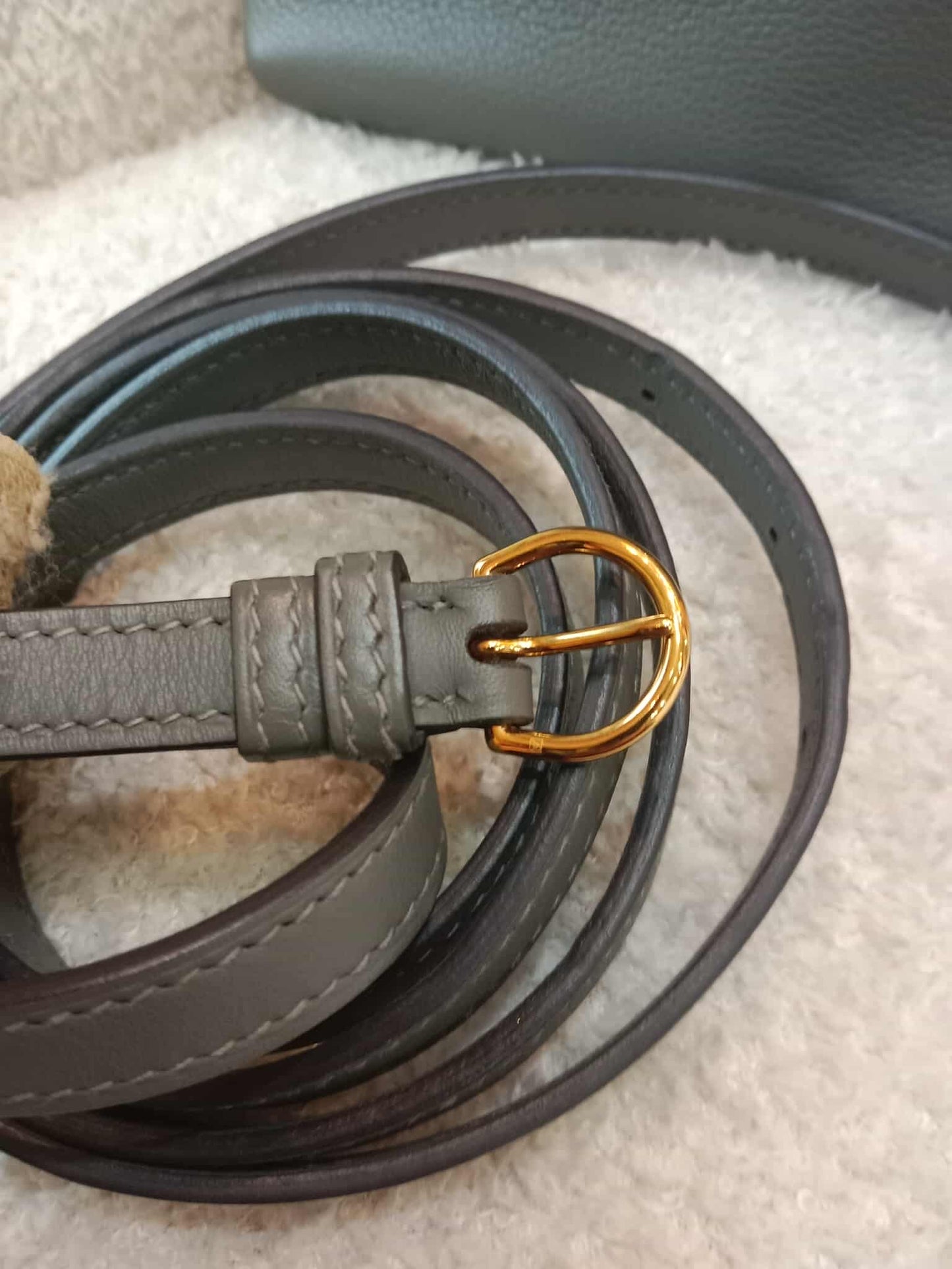 Hermes Mini 24/24 Gris Meyer Evercolor Stamp U 2022