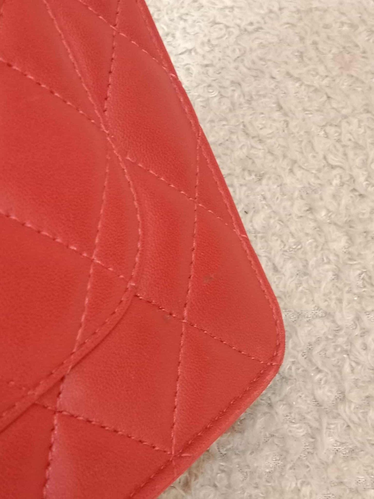 Chanel Wallet on Chain Lambskin Red Series 13