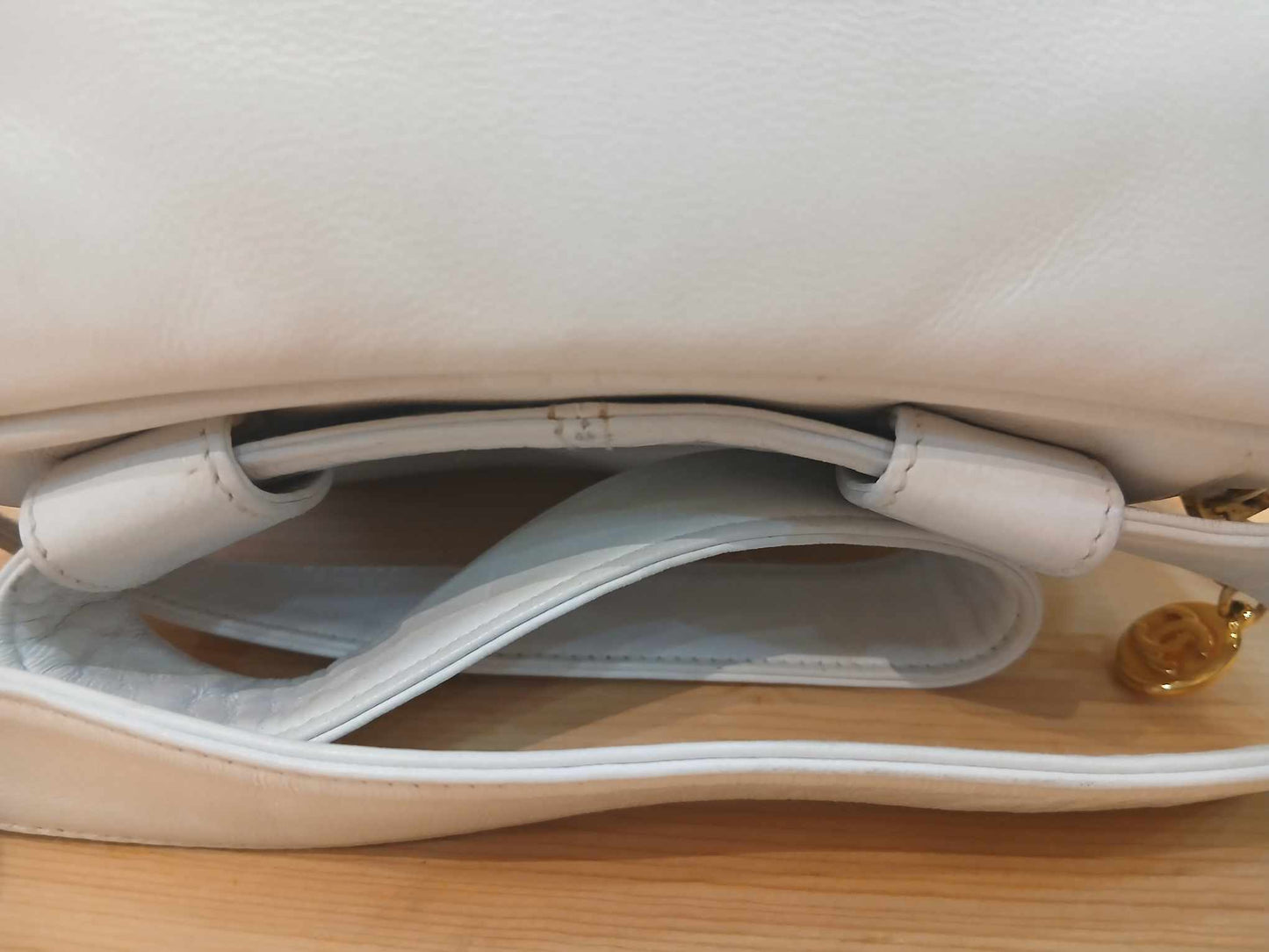 Chanel Belt Bag White Lambskin Series 2