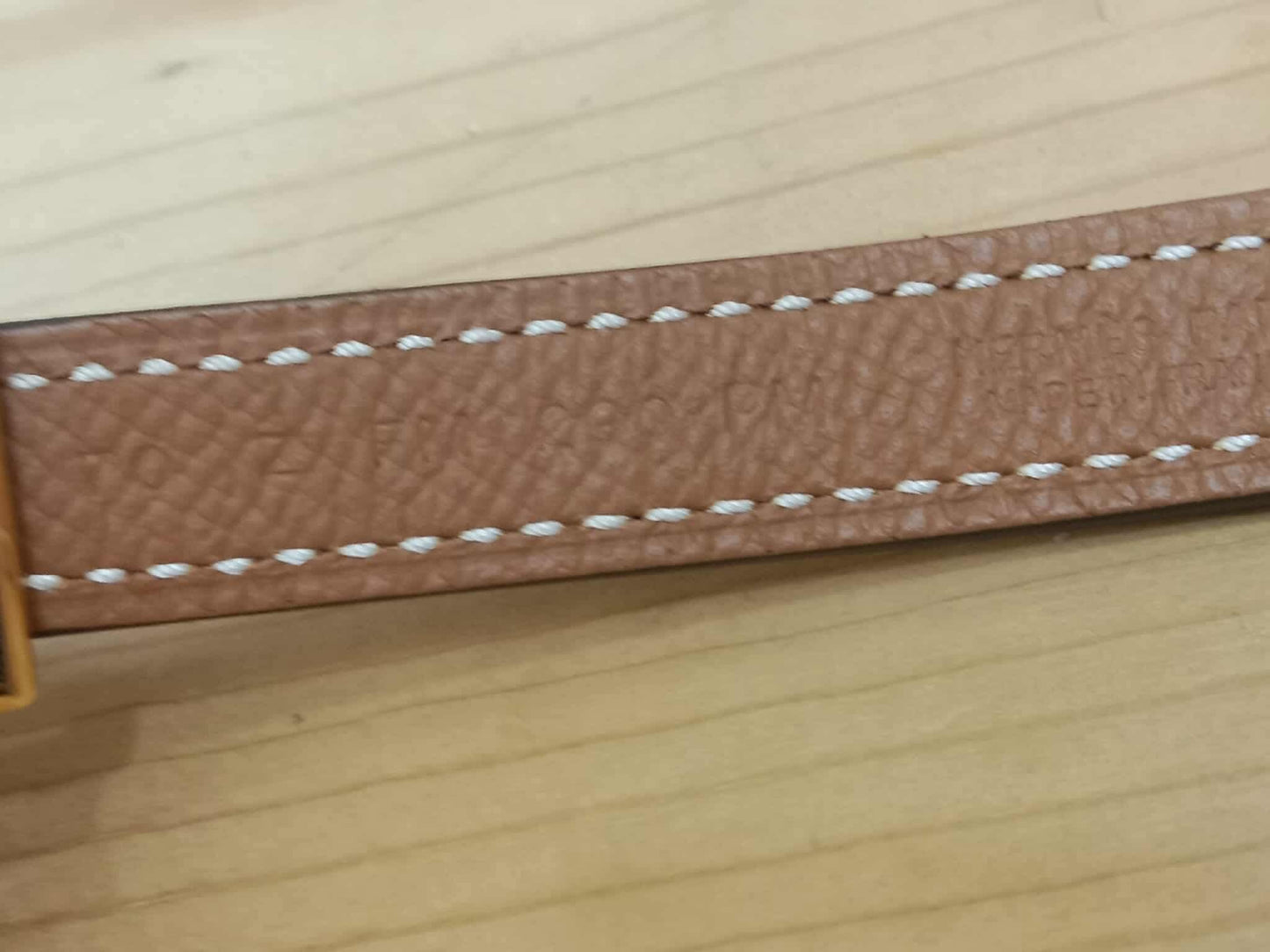 Hermes Lucky 15 Reversible Belt Swift/Epsom Gold/Noir Stamp Z 2021