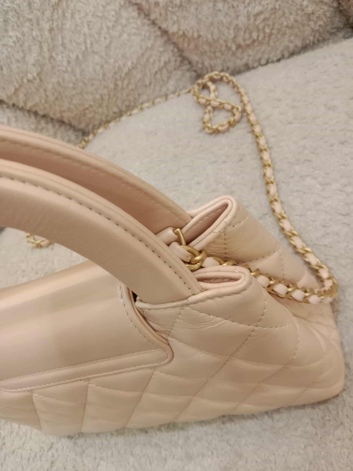 Chanel Kelly Nano Bag Beige Microchipped Fullset