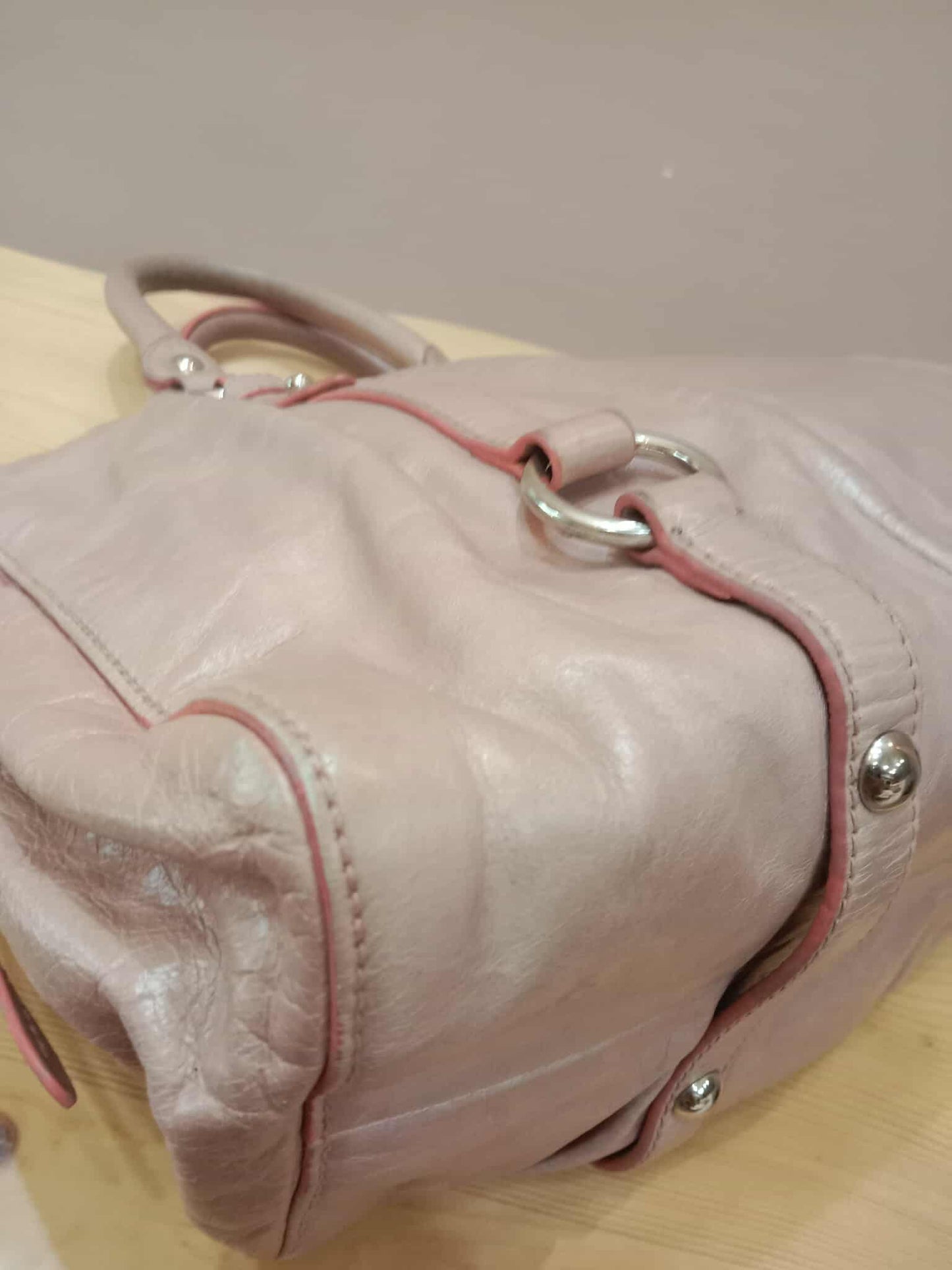 Miu Miu Light Pink Calfskin 2-Way Bag