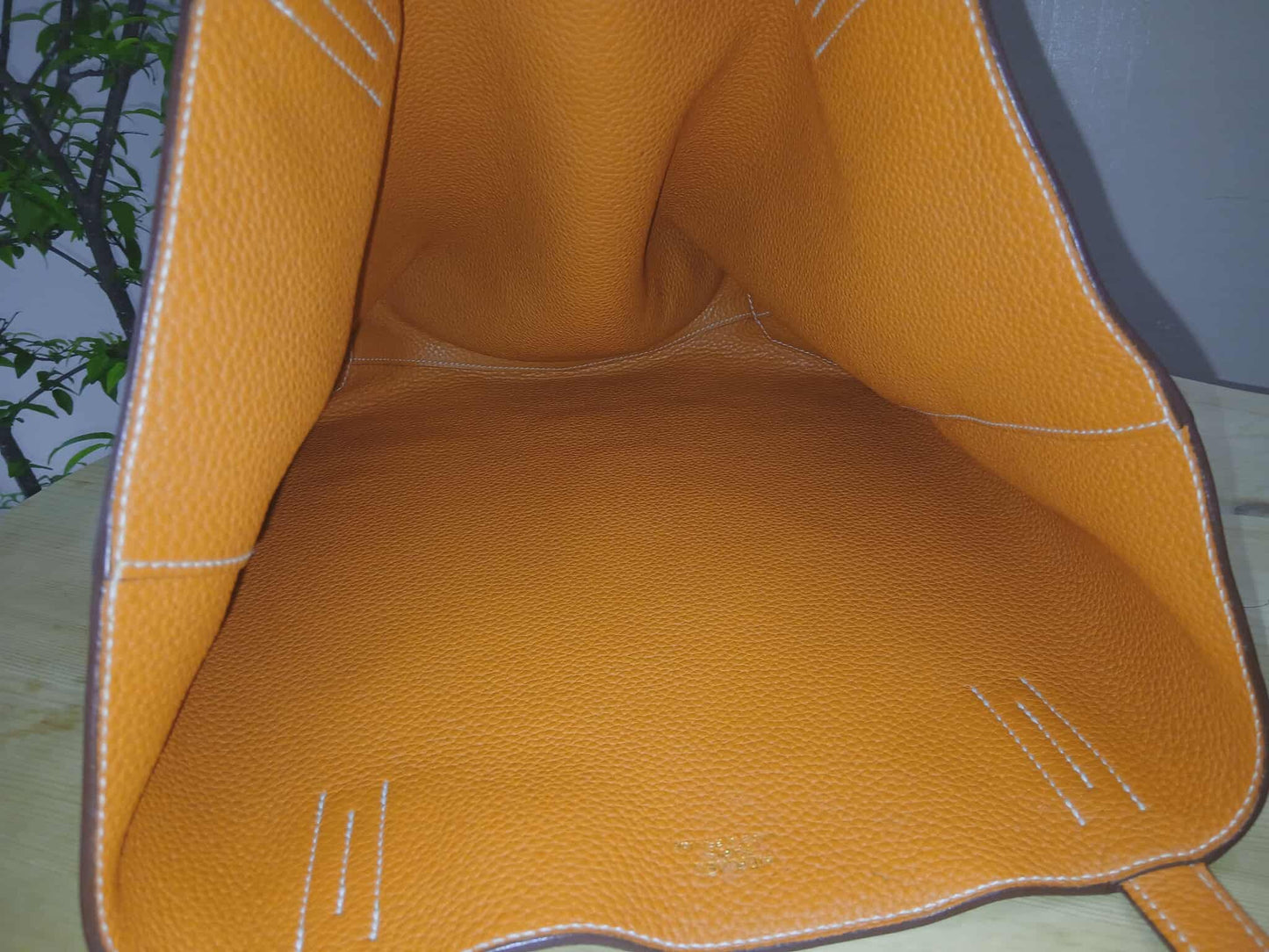 Hermes Double Sens 36 Gold/Poppy Orange Clemence Stamp R Square 2014