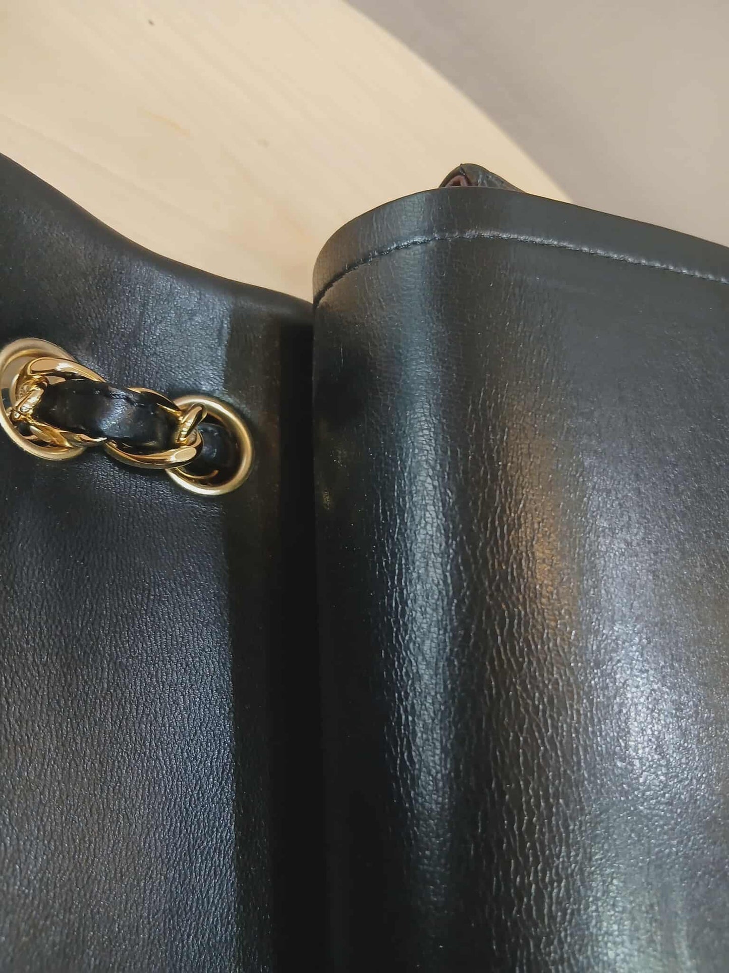 Chanel Double Flap Jumbo Lambskin Black Series 16