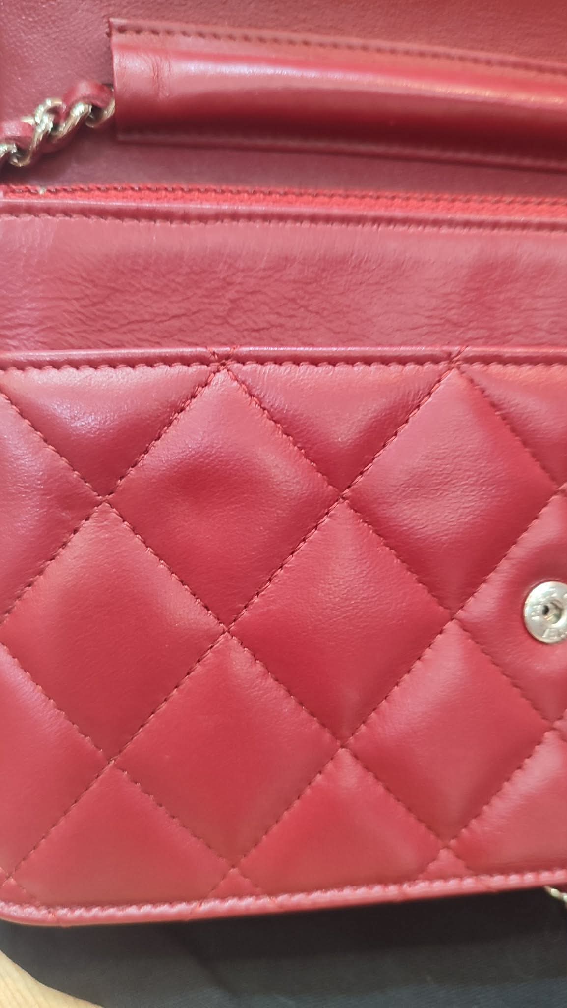 Chanel Wallet on Chain Red Lambskin Series 16