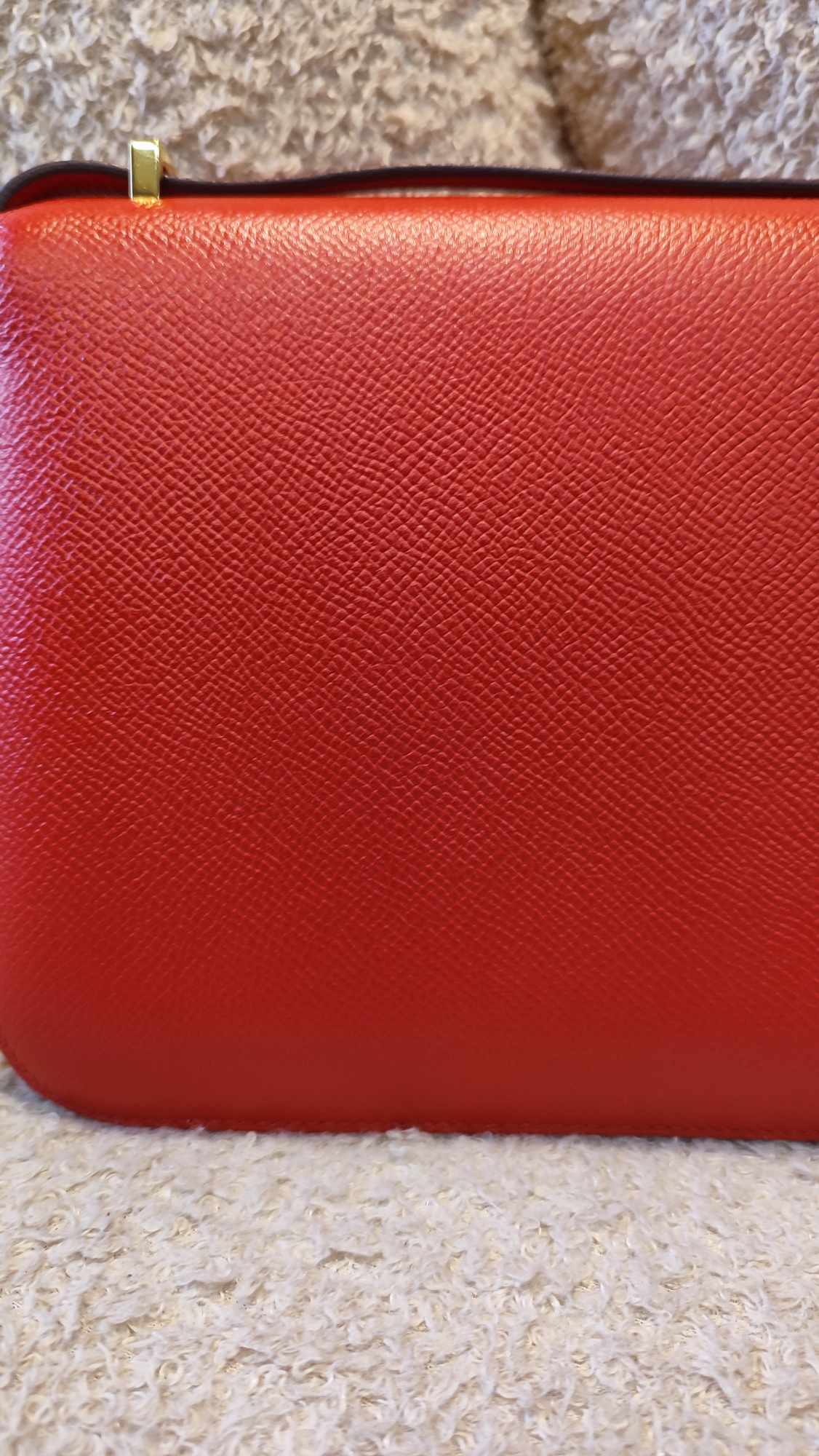 Hermes Constance 18 Epsom Rouge Stamp D 2019