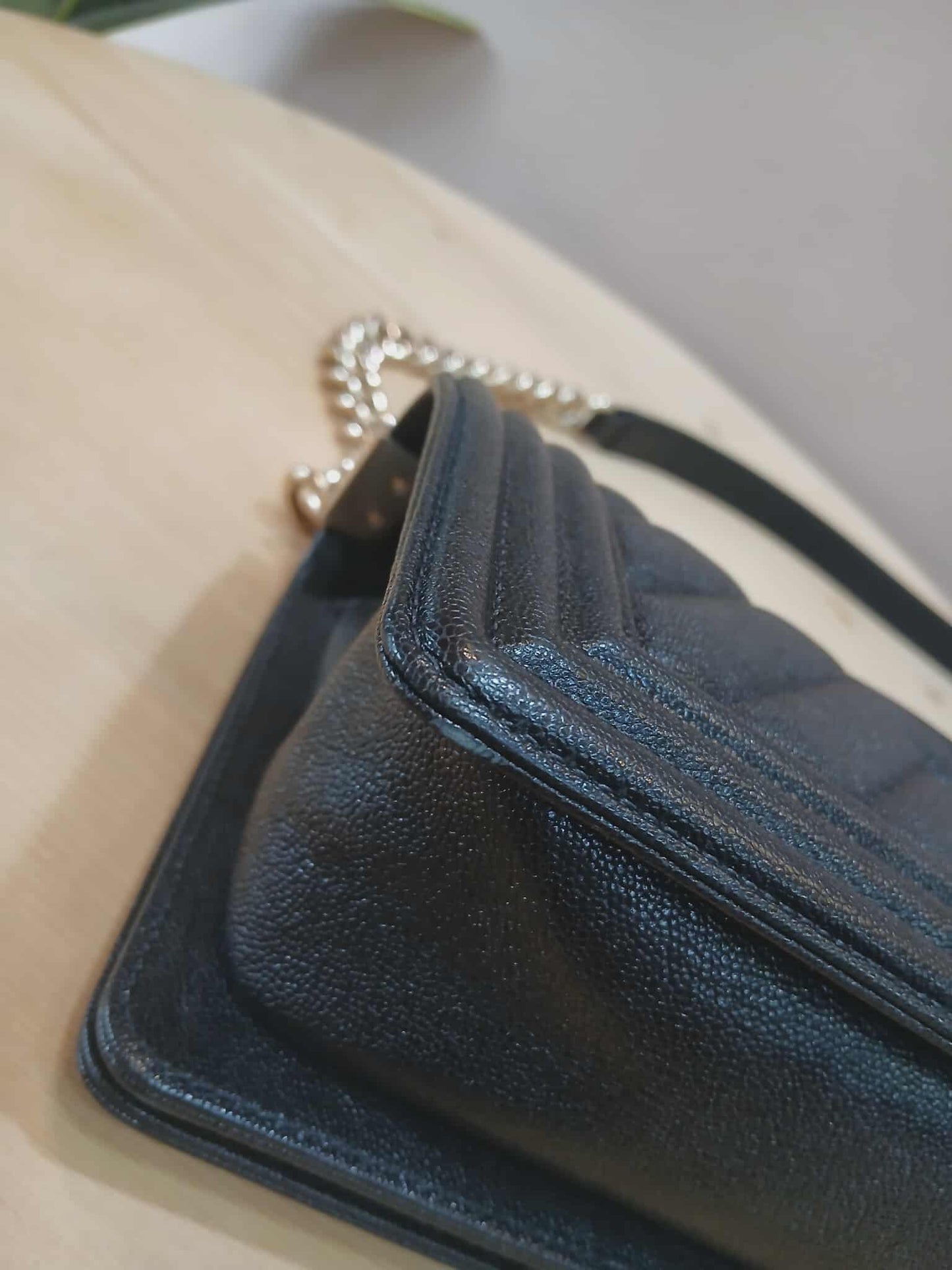 Chanel Leboy Chevron Caviar Small Black Series 29