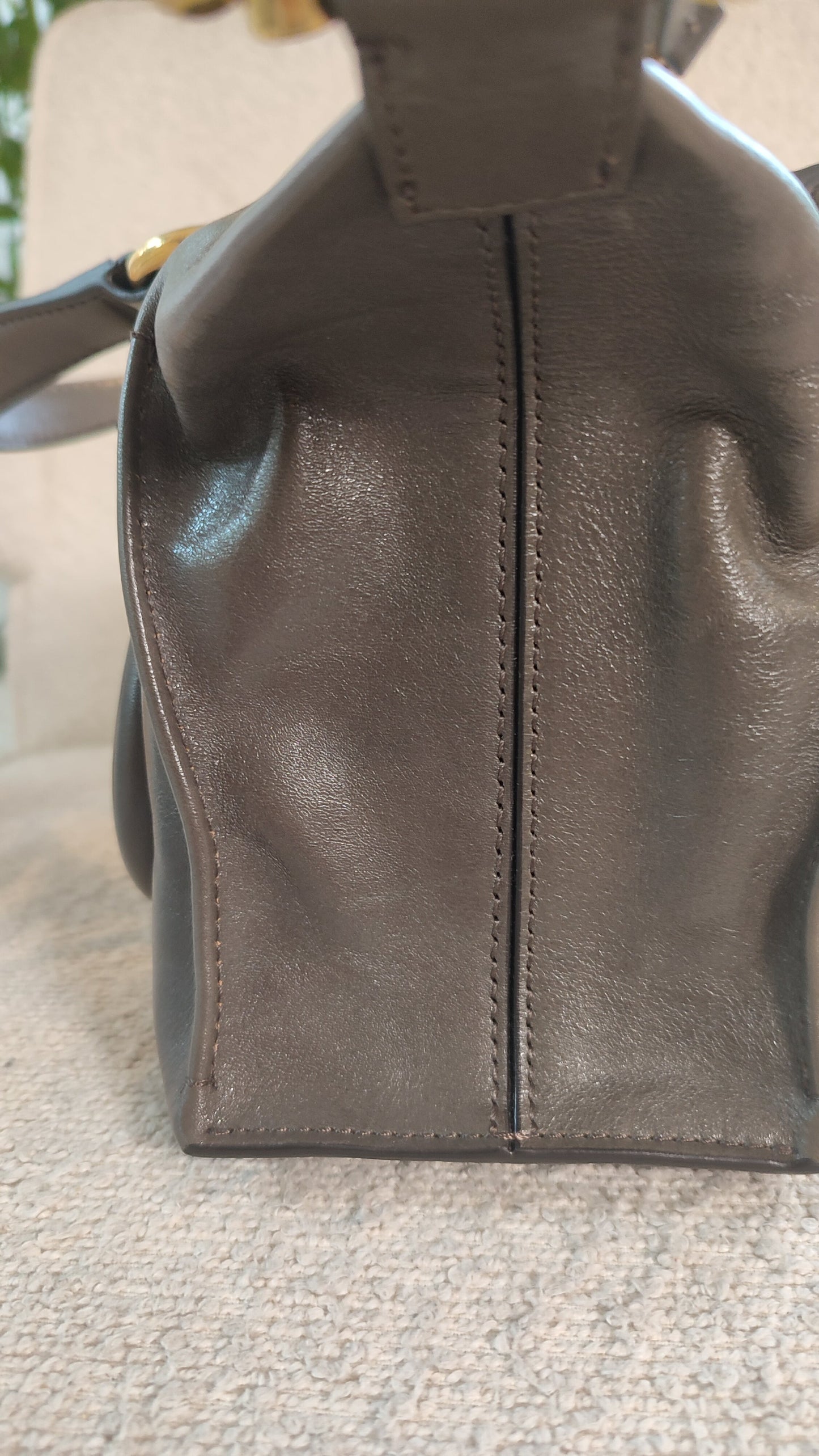 Chloe Small Double Carry Flannel Gray Bag