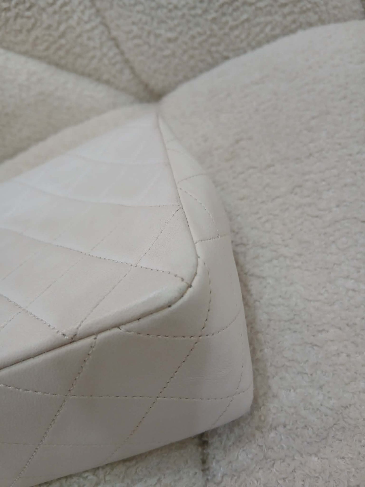 Chanel Matelasse Lambskin Vintage Flap White Series 1