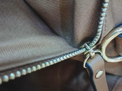 Chloe Sac A Langer Mother's Tote Handbag Canvas/Leather Crimson