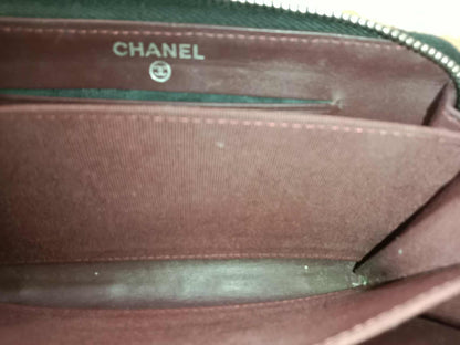 Chanel Long Zipped Wallet Caviar Black Series 19