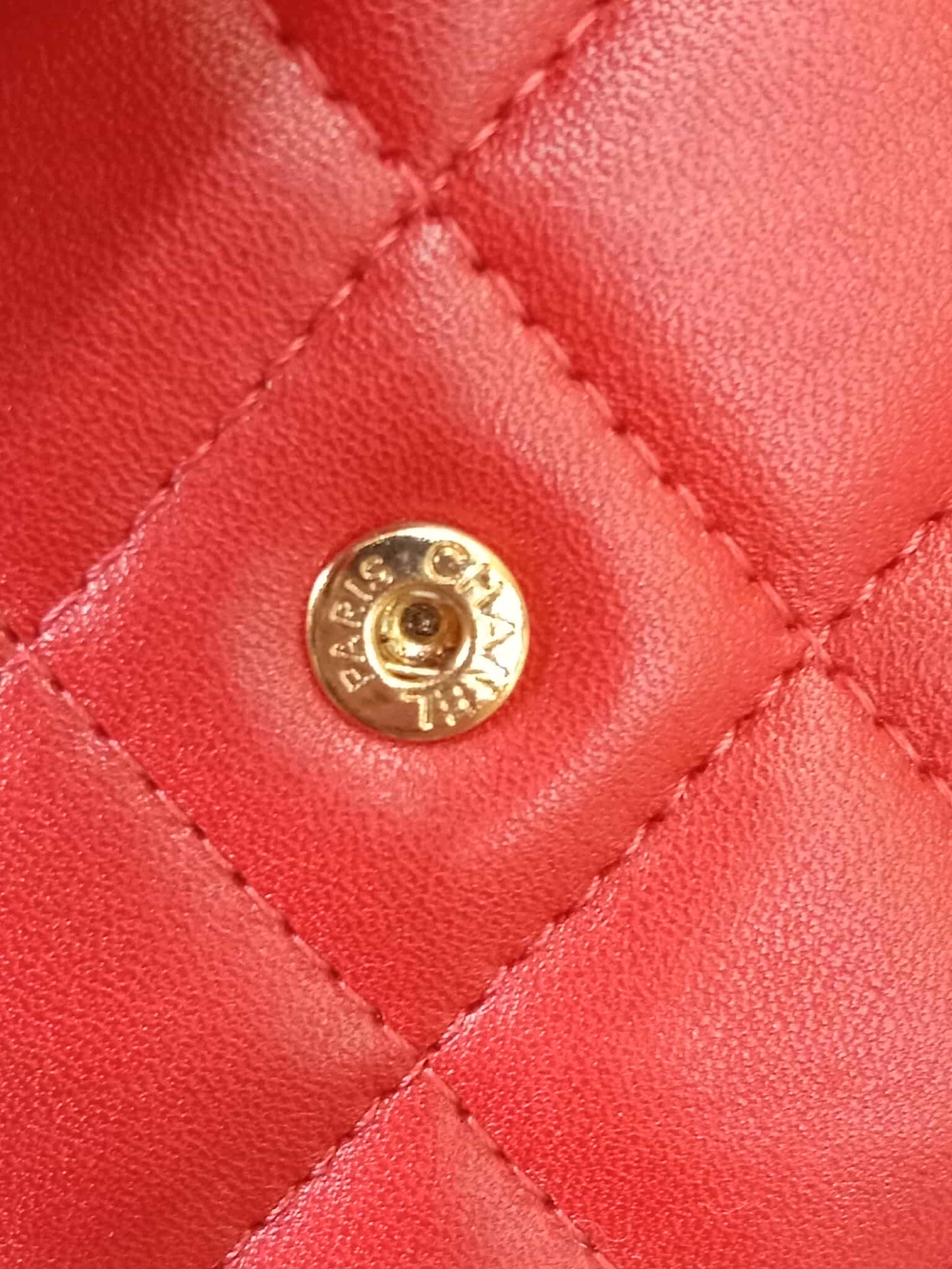Chanel Wallet on Chain Lambskin Red Series 13