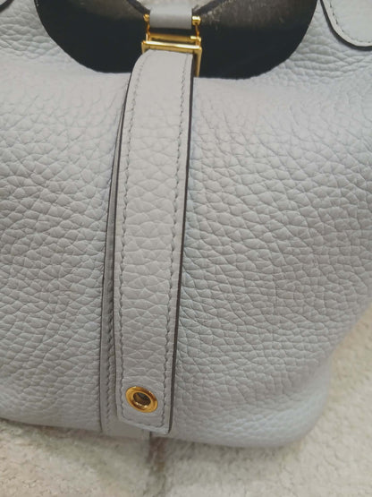 Hermes Picotin 18 Bleu Glacier Clemence Stamp Z 2021