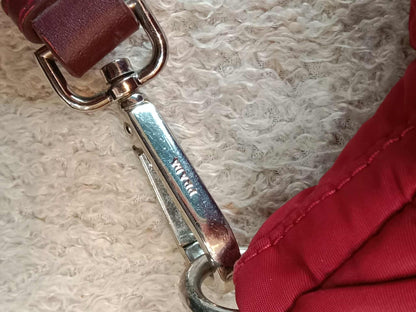 Prada Tessuto Nylon Top Handle Bag Red