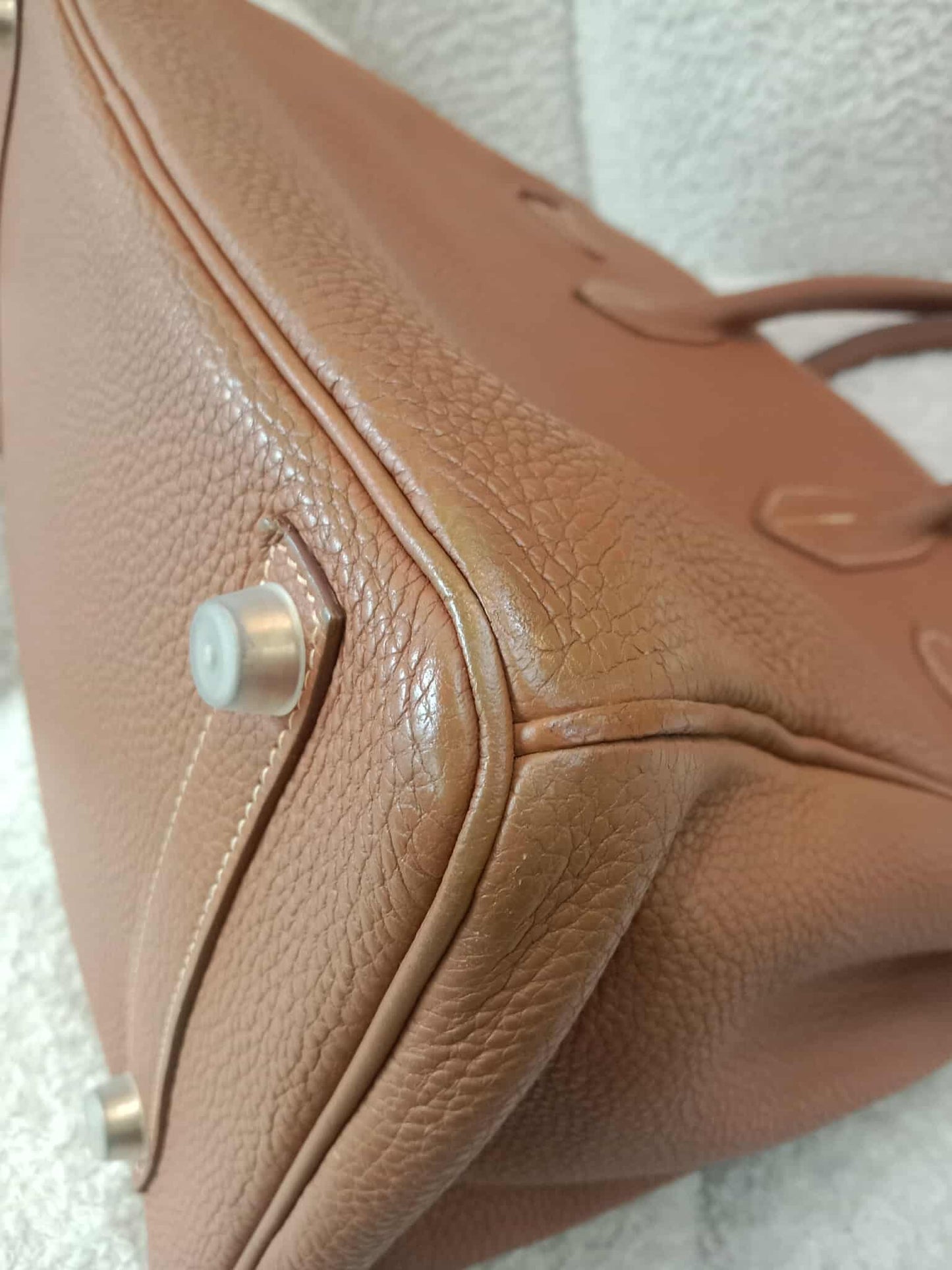 Hermes Birkin 30 Gold on Gold Clemence Stamp E Square 2001