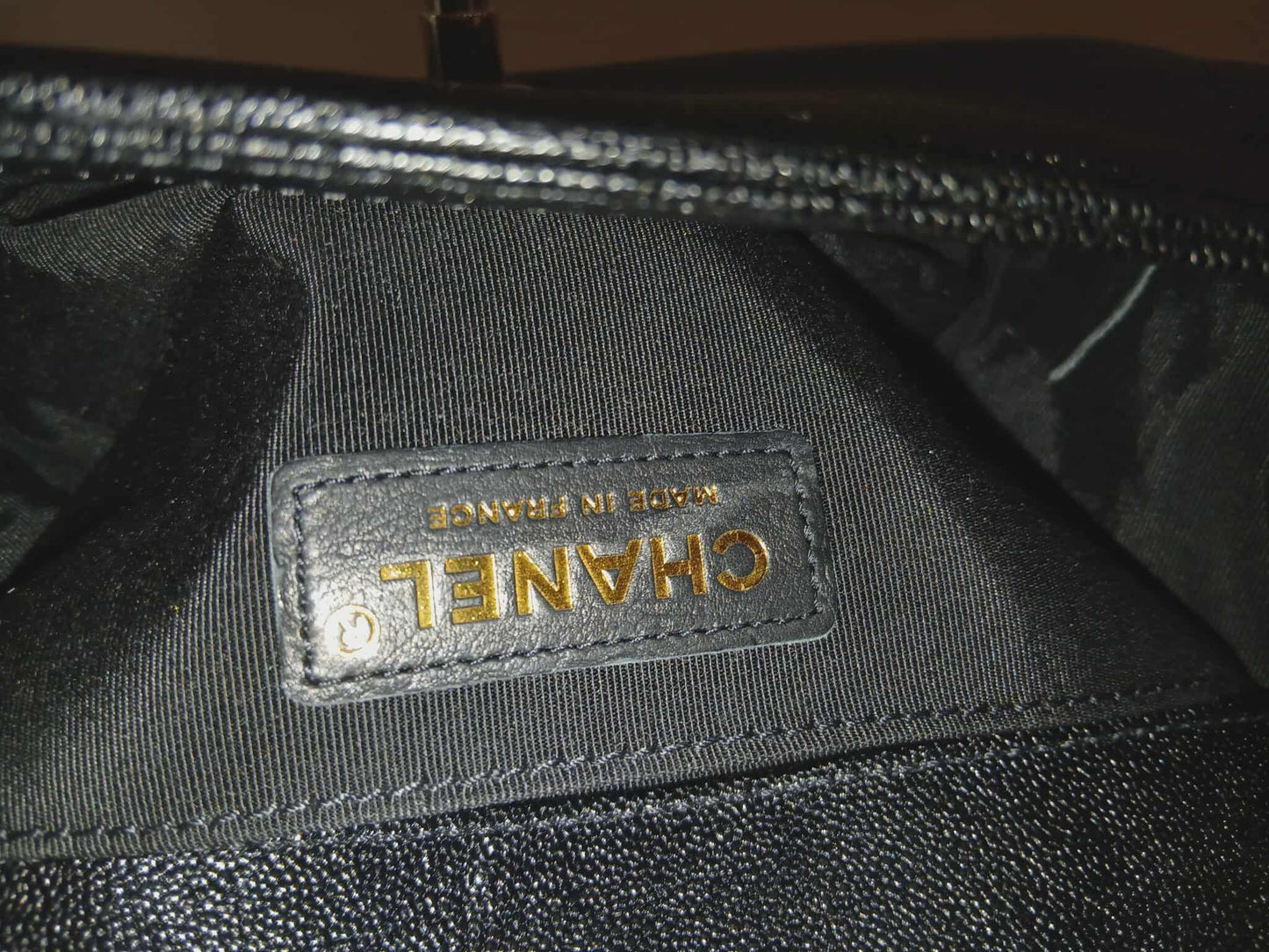 Chanel Leboy Chevron Caviar Small Black Series 29