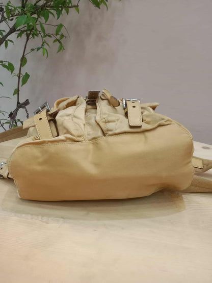 Prada Nylon Backpack Small Beige