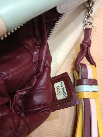 Chanel Colorblock Patchwork O-Case Clutch Lambskin Series 22