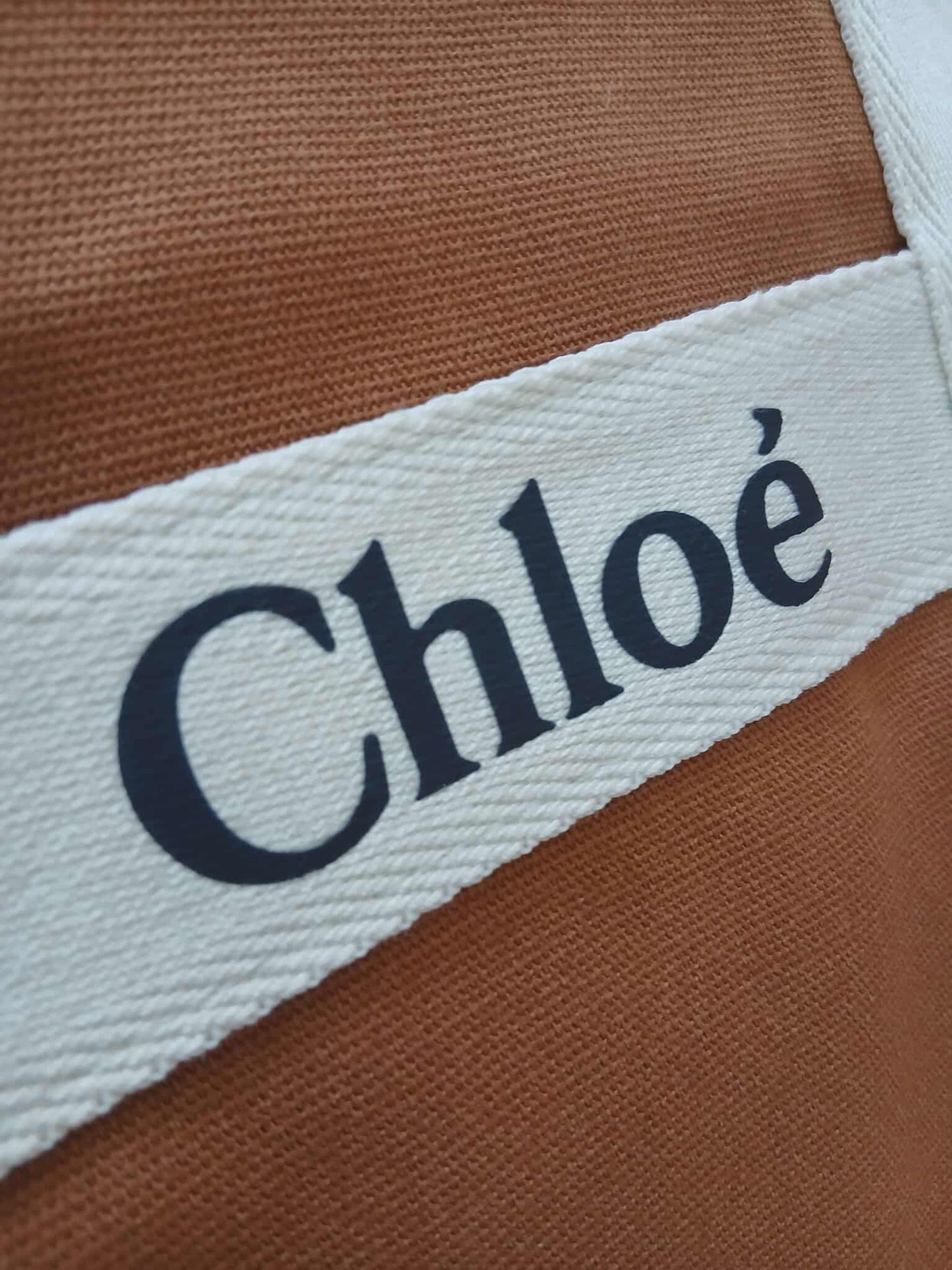 Chloe Sac A Langer Mother's Tote Handbag Canvas/Leather Crimson