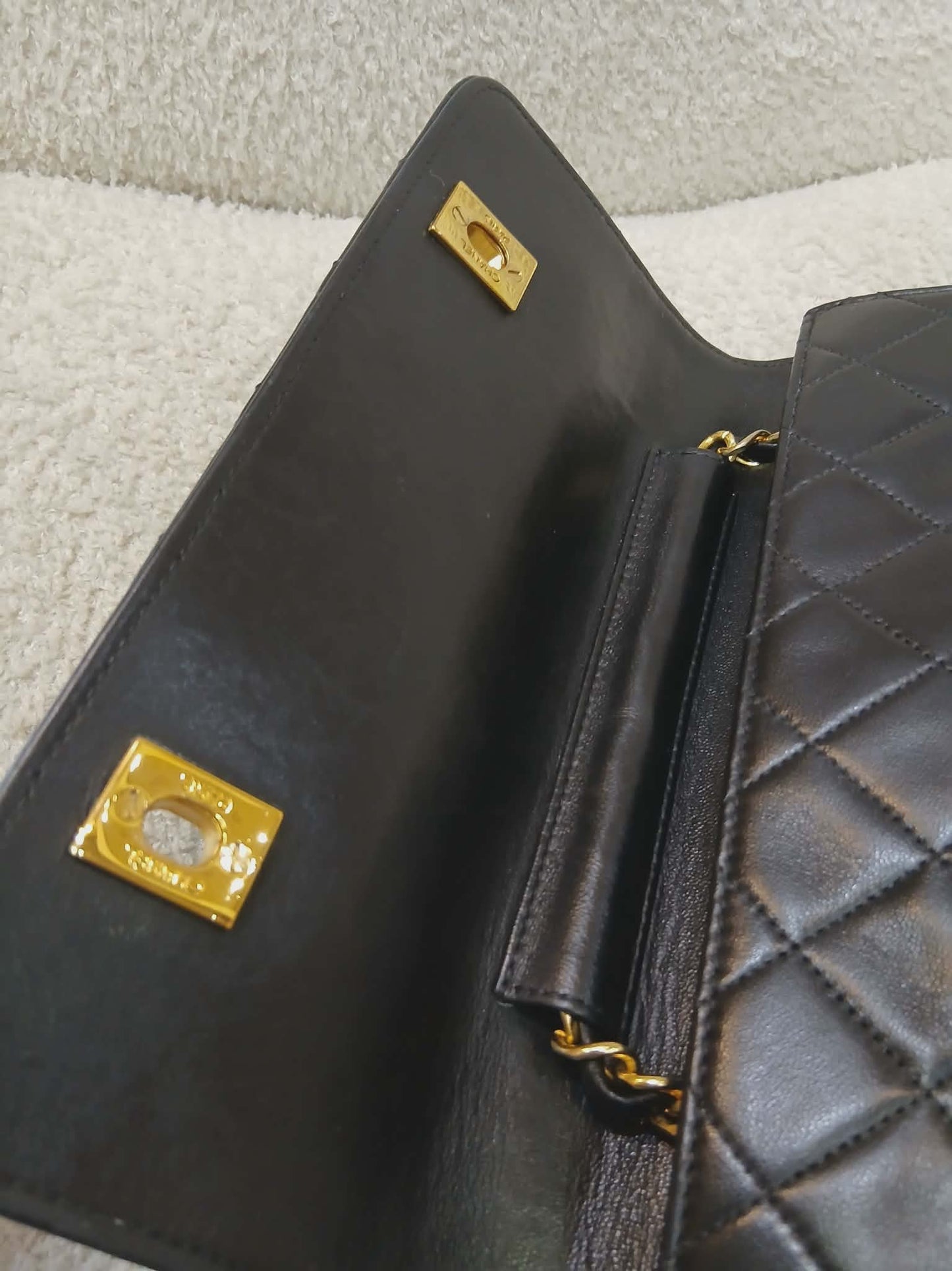 Chanel Matelasse Lambskin Double Turn Lock Vintage Mini Briefcase Series 1