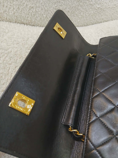 Chanel Matelasse Lambskin Double Turn Lock Vintage Mini Briefcase Series 1