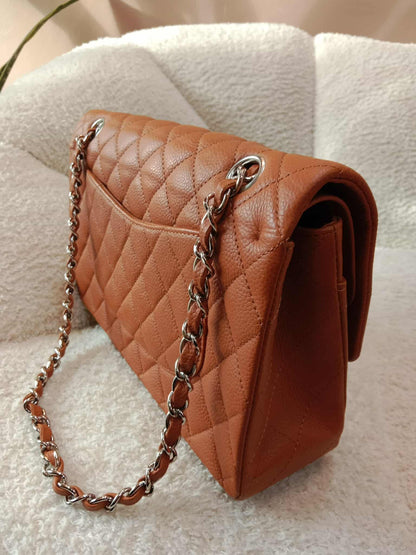 Chanel Classic Double Flap Medium Caramel Caviar Series 14