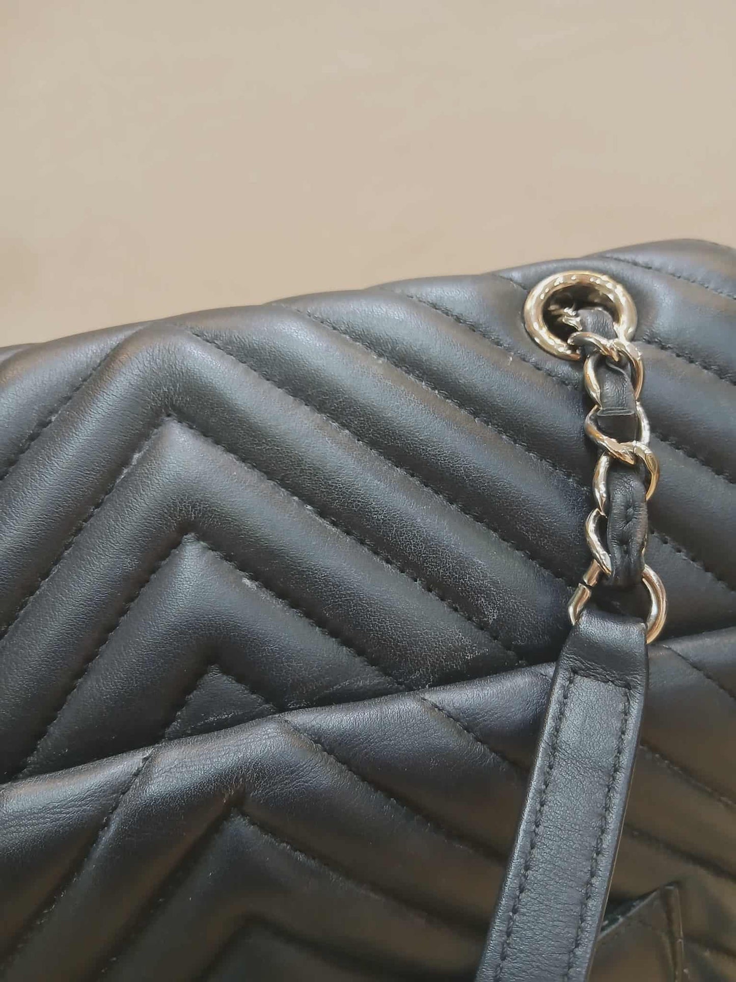 Chane Urban Spirit Backpack Chevron Lambskin Black Series 22