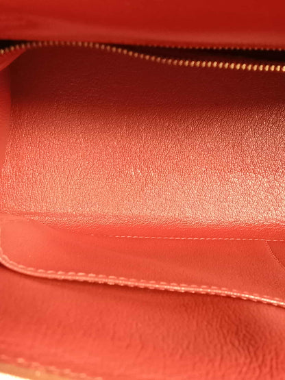 Hermes Kelly 28 Calfbox Leather Rouge VIF Stamp F Square 2002
