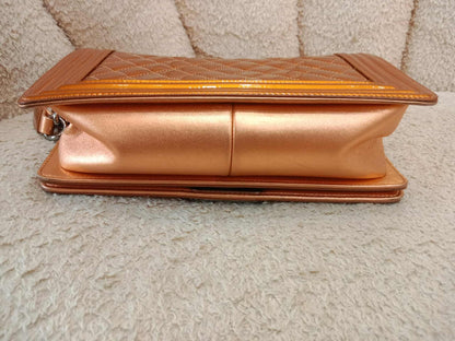 Chanel Quilted Patent Leboy Bronze Series 19