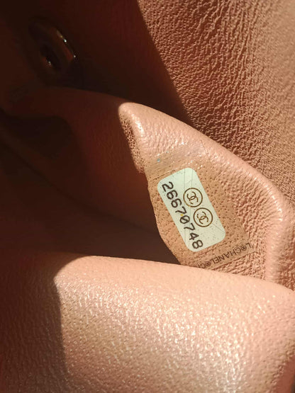 Chanel Mini Seasonal Wood Top Handle Flap Bag Peach Series 26