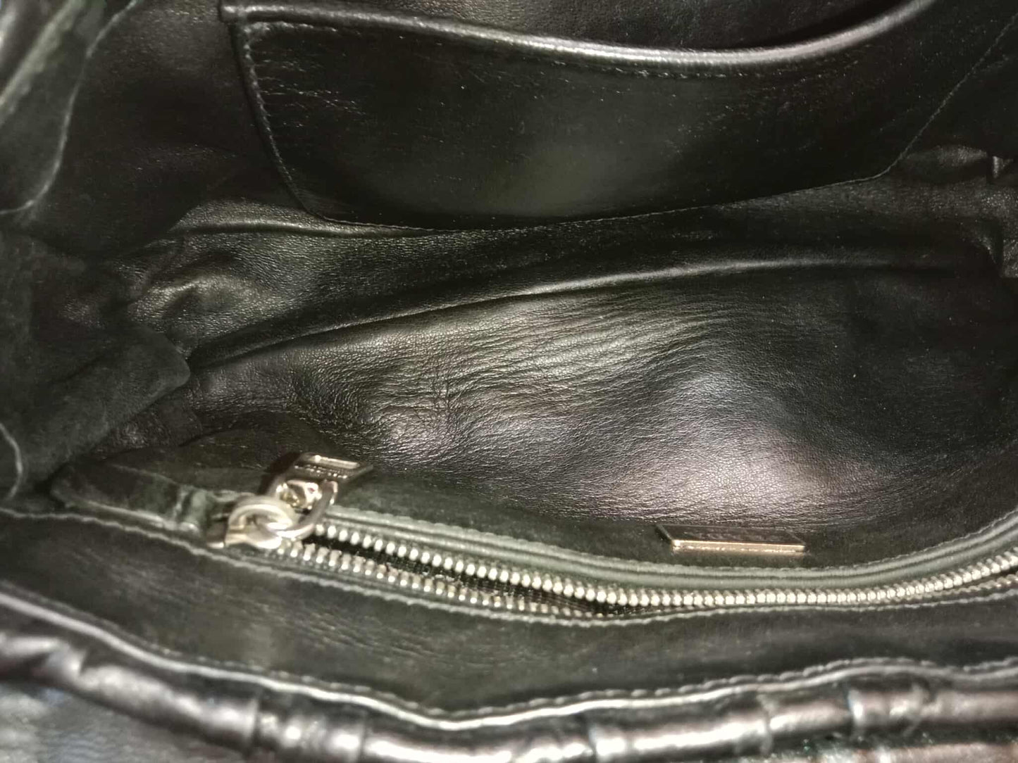 Prada Women's Leather Gaufre Black