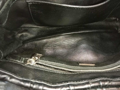 Prada Women's Leather Gaufre Black