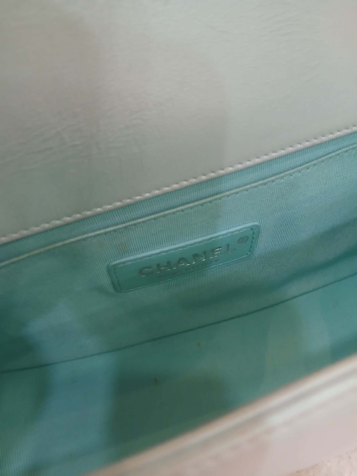 Chanel Leboy Chevron Iridescent Green Old Medium Series 25