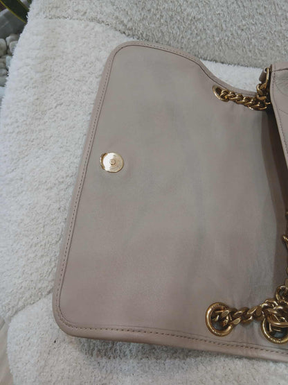 Saint Laurent Niki Leather Beige Bag