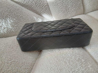 Chanel Medium Double Flap Black Caviar Series 27