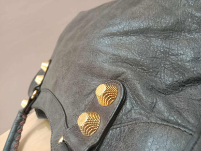 Balenciaga Giant City Bag Distressed Lambski Black