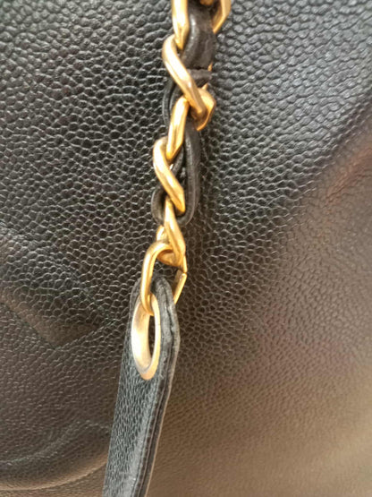 Chanel Timeless CC Shopper Tote Bag Caviar Black Series 3