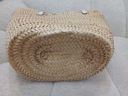 Prada Raffia Tote Bag White