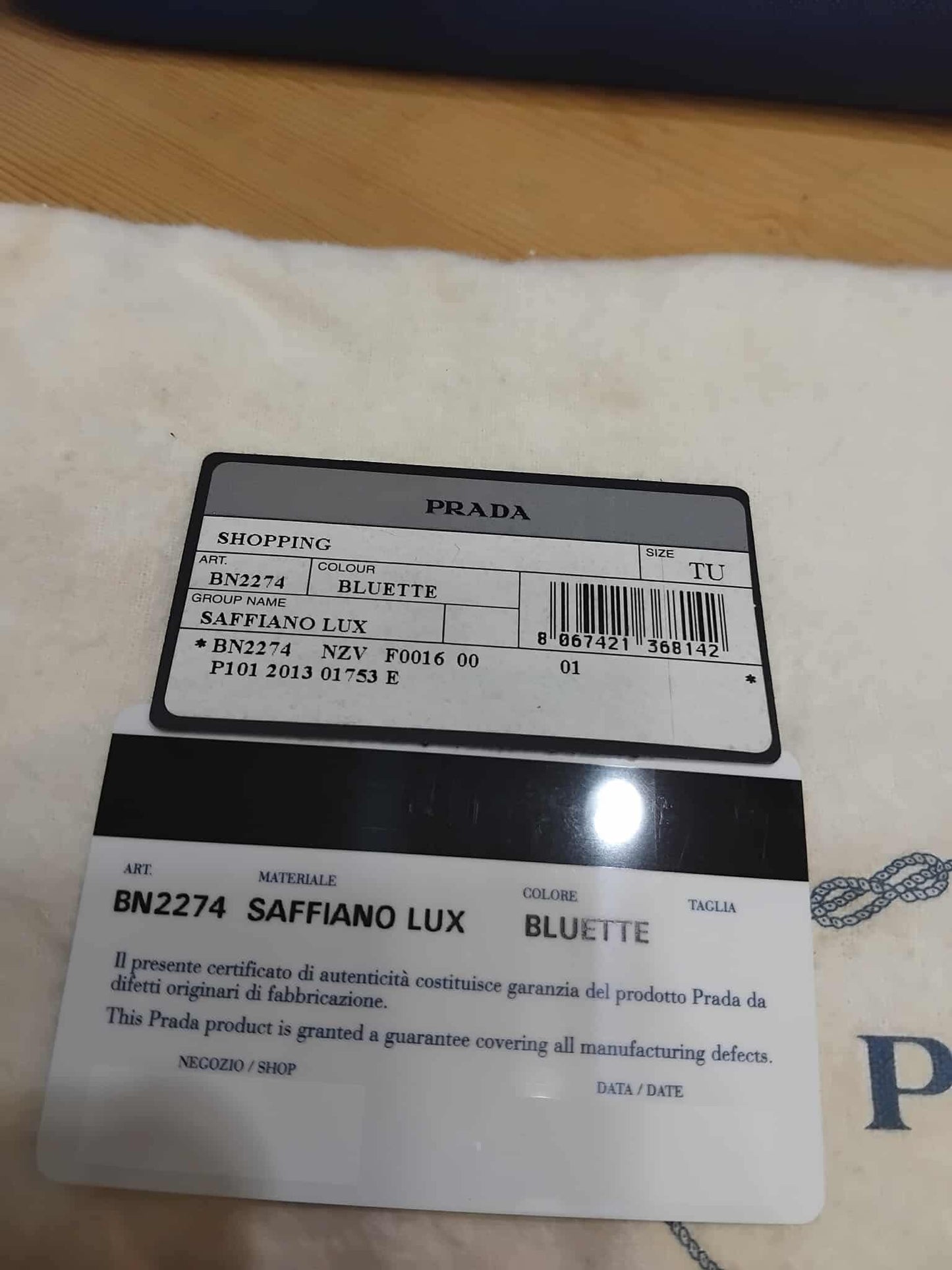 Prada Saffiano Lux Double Zip Tote Bag Blue GHW (208)